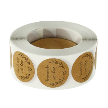 500pcs/roll Kraft Paper Handmade With Love Sticker Seal Labels Jewelry Box Packaging DIY Decoration Gift Card
500pcs/roll Kraft Paper Handmade With Love Sticker Seal Labels Jewelry Box Packaging DIY Decoration Gift Card