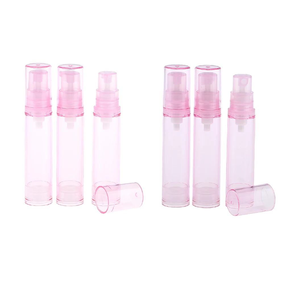 6Pcs Empty Airless Pump Spray Bottles Containers For Lotion Serum Cream 10ml 6Pcs Empty Airless Pump Spray Bottles Containers For Lotion Serum Cream 10ml