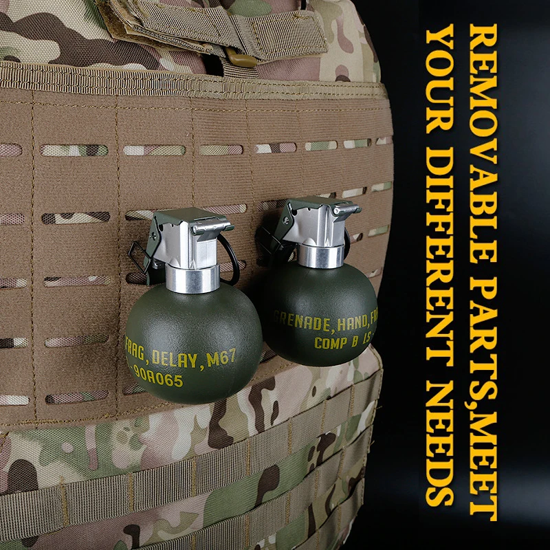 

M67 Gren Pouch Dummy EG Frag Grenade Model Quick Release Holder for Vest MOLLE System