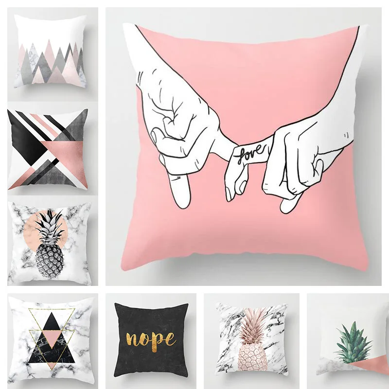 Pink Geometric Nordic Cushion Cover Tropic Pineapple Throw Pillow Cover Polyester Cushion Case Sofa Bed Decorative Pillow
Pink Geometric Nordic Cushion Cover Tropic Pineapple Throw Pillow Cover Polyester Cushion Case Sofa Bed Decorative Pillow