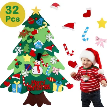 Artificial Tree Kids Toys Christmas Decoration For Home Party DIY Felt Christmas Tree New Year'S Door Wall Hanging Ornaments
Artificial Tree Kids Toys Christmas Decoration For Home Party DIY Felt Christmas Tree New Year'S Door Wall Hanging Ornaments