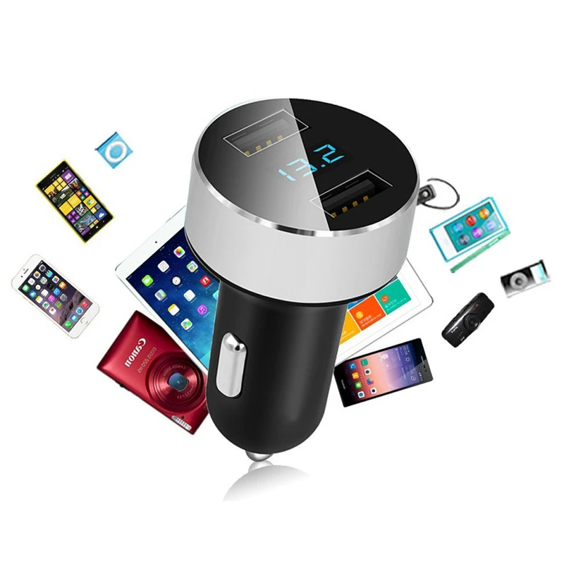 Dual USB Car Charger LED Display Auto Cigarette Lighter Voltage Meter 3.1A Car Phone Charger Adapter For iPhone 8 Plus Samsung
Dual USB Car Charger LED Display Auto Cigarette Lighter Voltage Meter 3.1A Car Phone Charger Adapter For iPhone 8 Plus Samsung