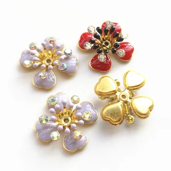 20 Pieces/lot 19mm New Red/Purple Color Brass Filigree Clear Rhinestone Flower Slice Charms Base Setting Jewelry DIY Components
20 Pieces/lot 19mm New Red/Purple Color Brass Filigree Clear Rhinestone Flower Slice Charms Base Setting Jewelry DIY Components
