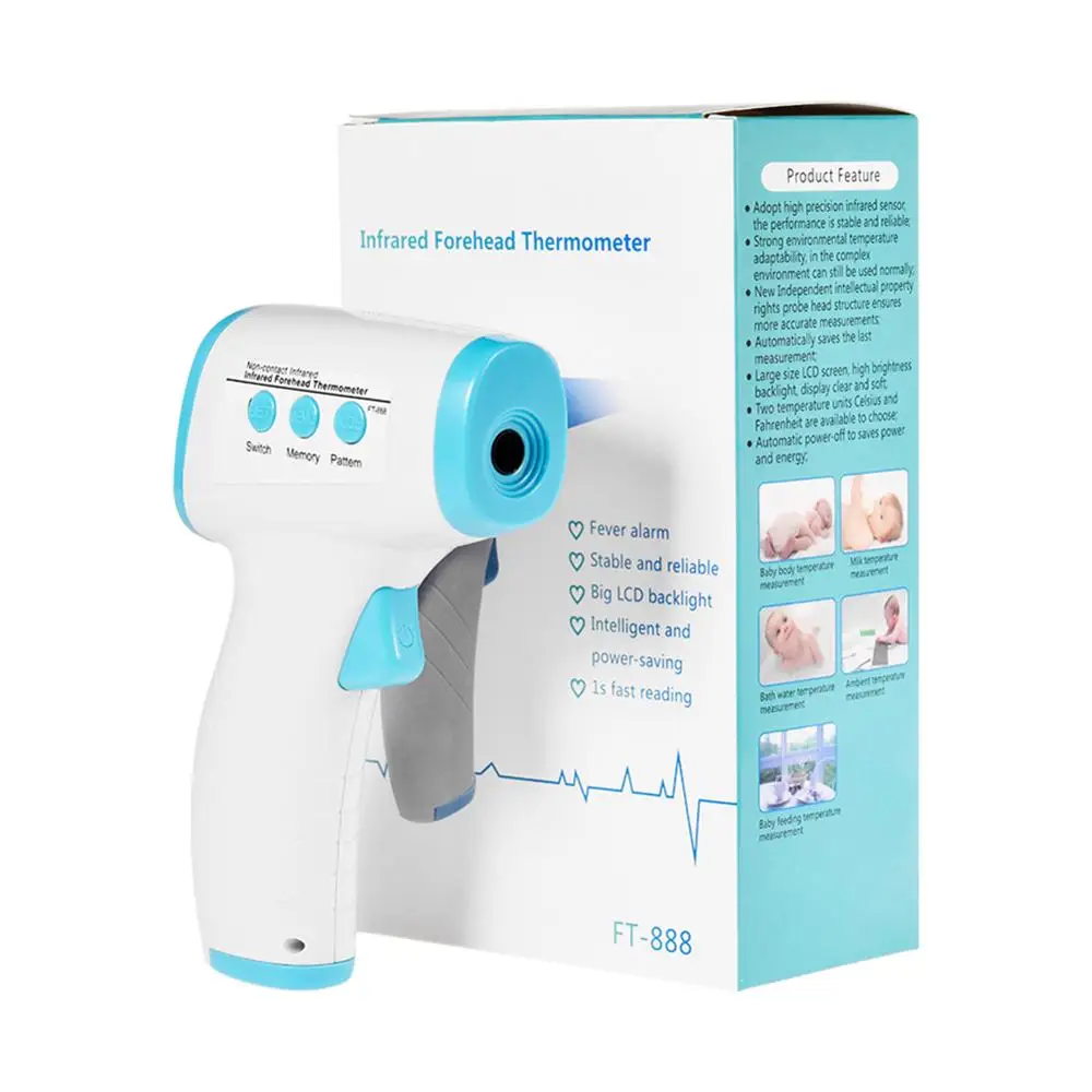 1pc Digital Infrared Thermometer Body Temperature Non-contact IR Infrared Thermometer Digital LCD Laser Pyrometer for Adult Kids
1pc Digital Infrared Thermometer Body Temperature Non-contact IR Infrared Thermometer Digital LCD Laser Pyrometer for Adult Kids