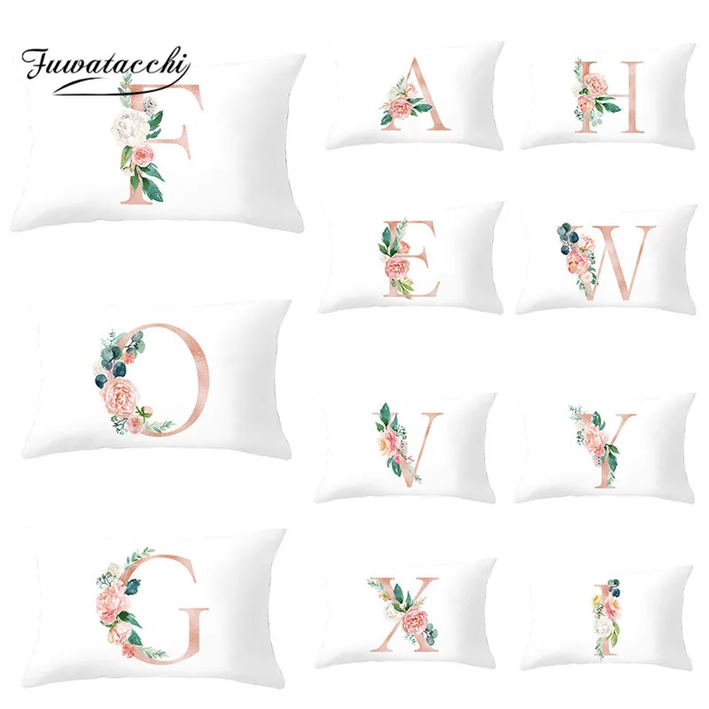 Fuwatacchi White Rectangle A-Z Letter Cushion Cover 26 Alphabet Throw Pillowcase for Home Sofa Decorative Pillows Covers 30*50cm
Fuwatacchi White Rectangle A-Z Letter Cushion Cover 26 Alphabet Throw Pillowcase for Home Sofa Decorative Pillows Covers 30*50cm