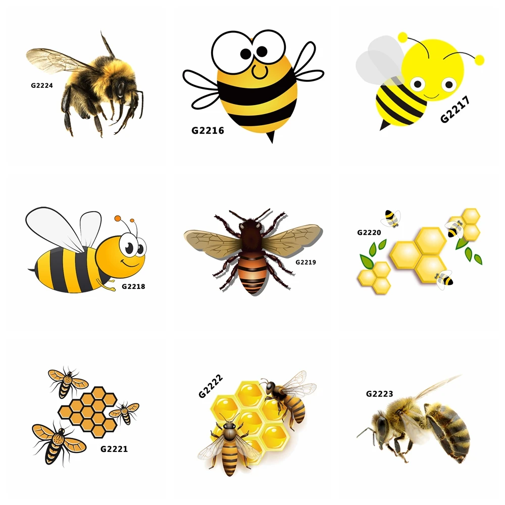 Cute Bee Carbon Sticker Fashion Cartoon Car Window Decoration PersonalityPVC Decals | Автомобили и мотоциклы