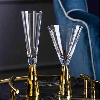 Wine Glass Gold-Plated Base Cocktail Glass Party Champagne Cup Golden Rim Goblet Party Tools Home Drinkware Set Tableware 1Pcs
Wine Glass Gold-Plated Base Cocktail Glass Party Champagne Cup Golden Rim Goblet Party Tools Home Drinkware Set Tableware 1Pcs
