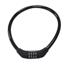 Anti-Theft Cable Bike Lock 4 Digital Code Password Bike Safety Cycling Security Bicycle Locks Accessories ciclismo bicicleta(China)