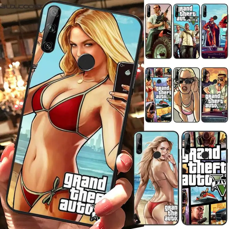 CUCI rockstar gta 5 Grand Theft чехол для телефона Huawei Y5 II Y6 Y7Prime Y9 2018 2019 | Мобильные телефоны и