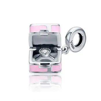 Hot 100% 925 Sterling Silver Romantic Pink Box Marry Me Surprise Charm Pendant fit Women Bracelet DIY Jewelry Making SCC549
Hot 100% 925 Sterling Silver Romantic Pink Box Marry Me Surprise Charm Pendant fit Women Bracelet DIY Jewelry Making SCC549