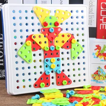 Creative DIY Electric Drill Nut Disassembly Match Tool Assembled Blocks Model Sets Educational Toys For Children Kids Boys 
Creative DIY Electric Drill Nut Disassembly Match Tool Assembled Blocks Model Sets Educational Toys For Children Kids Boys