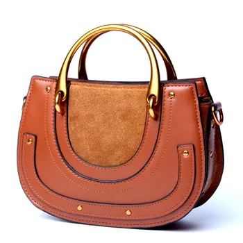 2019 Retro Saddle Bag Womens Genuine Leather Suede Ring Handbags Ladies Shoulder Bag Diagonal Cross Pig Bag Messenger Bags
2019 Retro Saddle Bag Womens Genuine Leather Suede Ring Handbags Ladies Shoulder Bag Diagonal Cross Pig Bag Messenger Bags