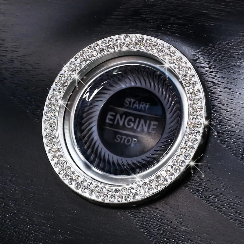 Car Automobiles One-Click Start Stop Engine Ignition Push Button Decoration Diamond Rhinestone Crystal Ring Circle Trim Cover
Car Automobiles One-Click Start Stop Engine Ignition Push Button Decoration Diamond Rhinestone Crystal Ring Circle Trim Cover