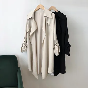 Trench Coat For Women Casual Classic Beige black Pocket With Belt 2020 New Spring autumn Windbreaker Female Ropa Mujer Abrigo 
Trench Coat For Women Casual Classic Beige black Pocket With Belt 2020 New Spring autumn Windbreaker Female Ropa Mujer Abrigo