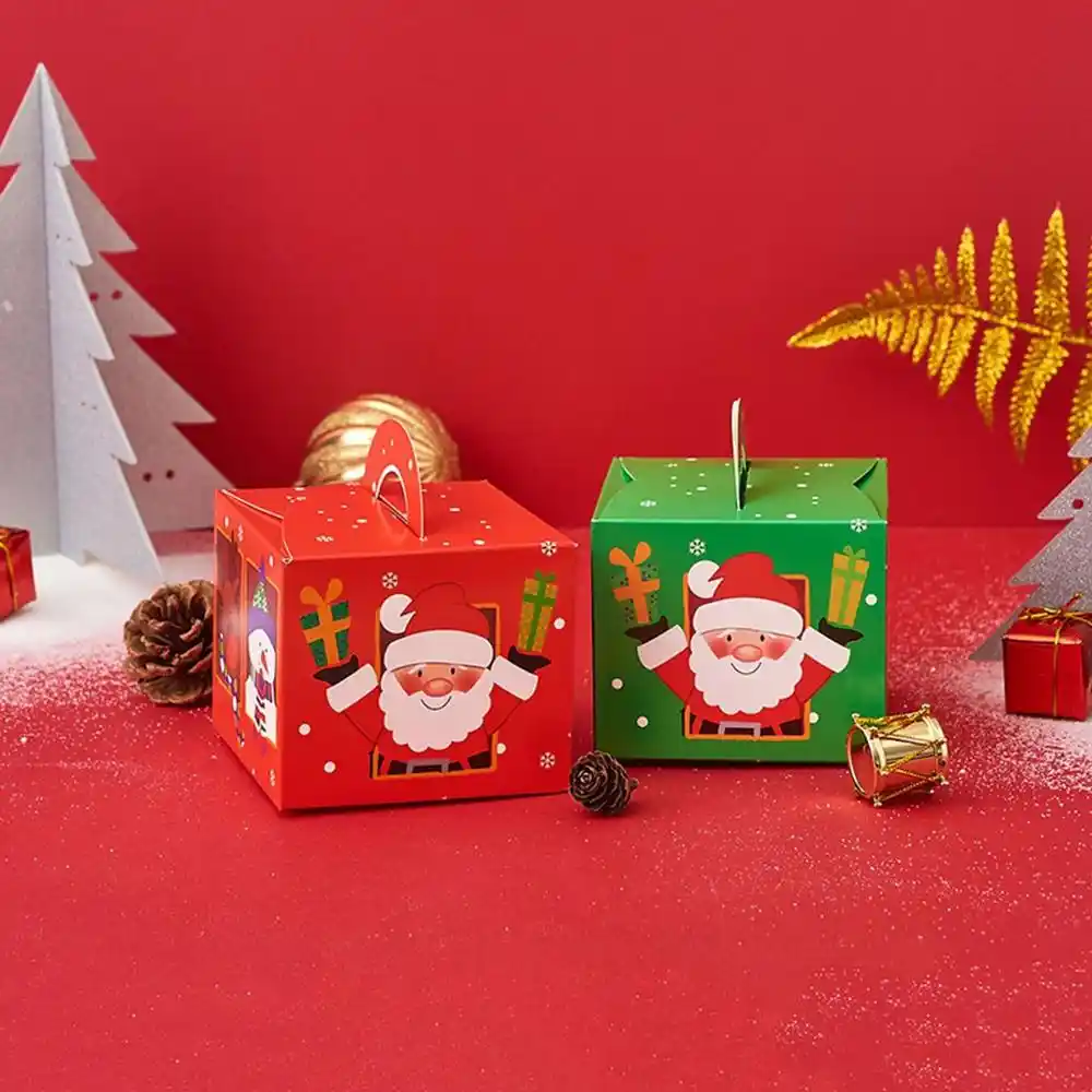 pattern diy christmas eve apple gift decoration gift box 32pcs