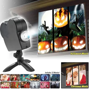 SUNNYLIFE Window Projector Light LED Lamp with 12 Movie Festival Projection for Christmas Halloween Home Garden Decorations
SUNNYLIFE Window Projector Light LED Lamp with 12 Movie Festival Projection for Christmas Halloween Home Garden Decorations