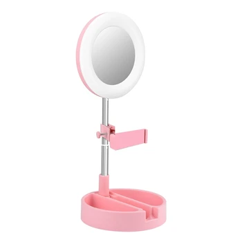G3 Retractable Ring Light with Mirror 6.3 Inch Mobile Phone LED Live Fill Light Anchor Round Beauty Light 
G3 Retractable Ring Light with Mirror 6.3 Inch Mobile Phone LED Live Fill Light Anchor Round Beauty Light