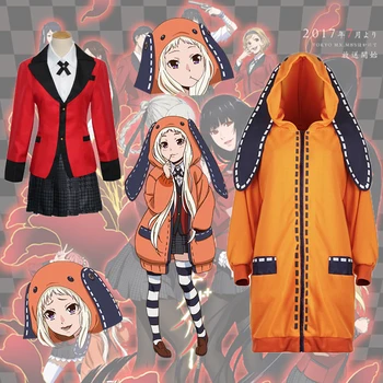 Anime Kakegurui Cosplay Costume Compulsive Gambler Runa Yomotsuki Hoodie Women Coat Orange Jacket with Socks Custom Made
Anime Kakegurui Cosplay Costume Compulsive Gambler Runa Yomotsuki Hoodie Women Coat Orange Jacket with Socks Custom Made