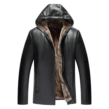 Autumn Winter Men's leather jacket куртка мужская кожаная jaqueta de couro Long Sleeve Outwear Leather Jacket Warm Coat #3 
Autumn Winter Men's leather jacket куртка мужская кожаная jaqueta de couro Long Sleeve Outwear Leather Jacket Warm Coat #3