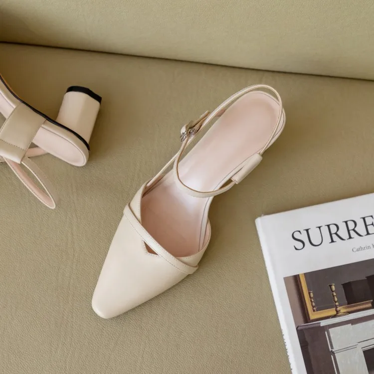 New Style Full-grain Leather Pointed-Toe Women's Chunky Semi-high Heeled Rubber Sole 2020 Shop Main Network Red Korean-style aft
New Style Full-grain Leather Pointed-Toe Women's Chunky Semi-high Heeled Rubber Sole 2020 Shop Main Network Red Korean-style aft