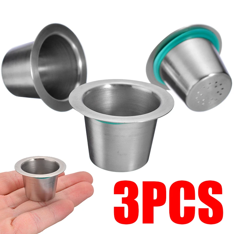 3PCS Coffee Capsule Stainless Steel Reusable Espresso Capsule Refillable Coffee Filters Cup for Espresso Coffee Machine
3PCS Coffee Capsule Stainless Steel Reusable Espresso Capsule Refillable Coffee Filters Cup for Espresso Coffee Machine