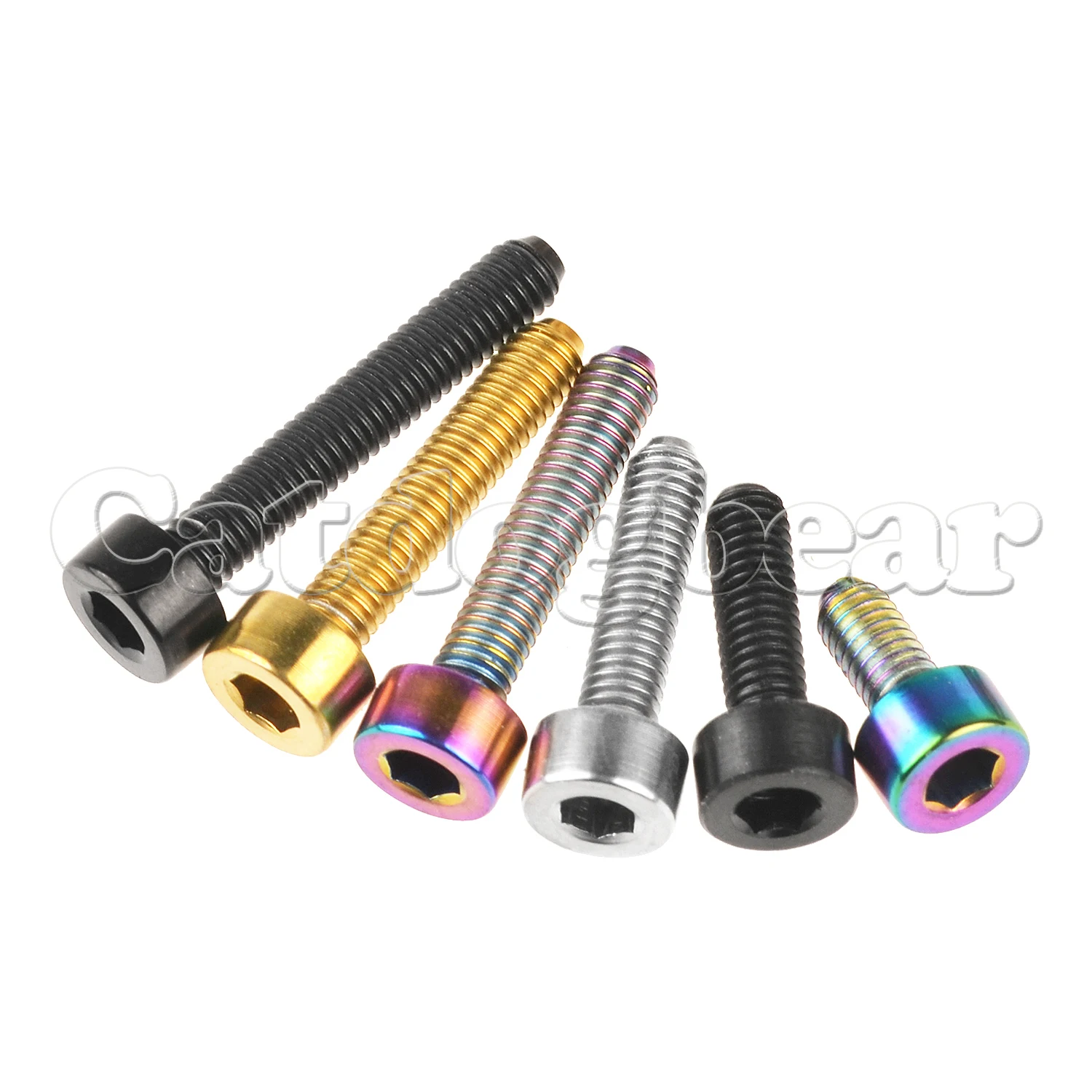 Catdogbear Titanium Bolts M3 x 6 8 10 12 15 18mm DIN912 Hex Socket Cap Stigma Ti Screws for Bicycle Repair Screw Fastener | Обустройство