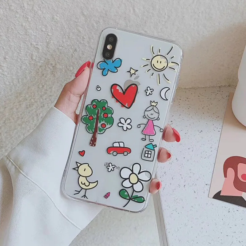 INS Korea simple love heart Cartoon color girl phone case For iphone Xs max Xr Xs X 6 6s 7 8 plus flower clear soft TPU Cover
INS Korea simple love heart Cartoon color girl phone case For iphone Xs max Xr Xs X 6 6s 7 8 plus flower clear soft TPU Cover