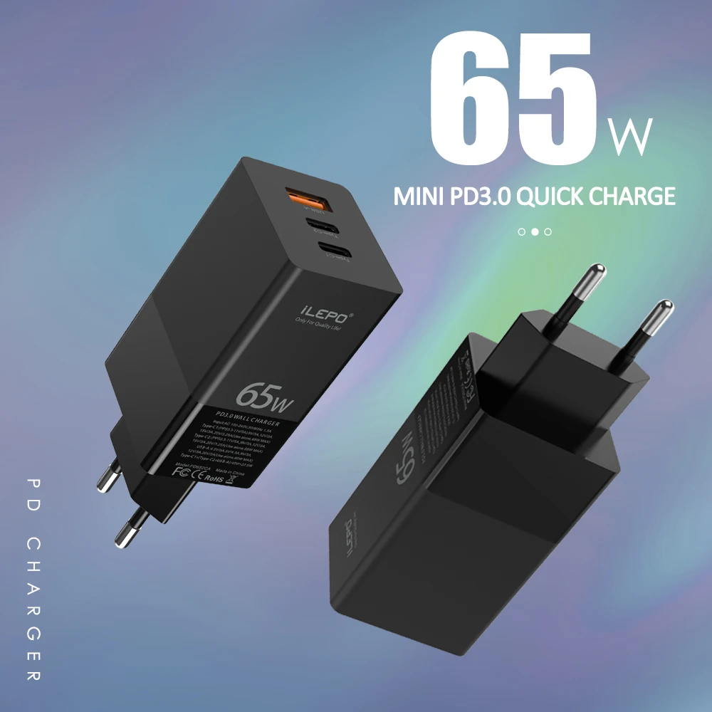 USB C Charger,65W 3-Port Fast Charger PD Charger and USB C Wall Charger For Iphone 12 and ipad /Macbook
USB C Charger,65W 3-Port Fast Charger PD Charger and USB C Wall Charger For Iphone 12 and ipad /Macbook