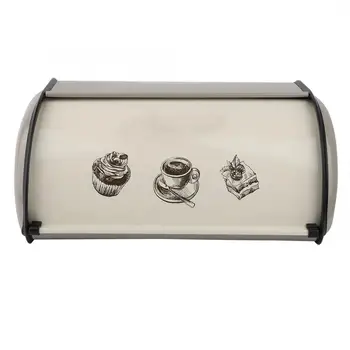 Bread Box Gray Retro Metal Bread Storage Box Large Capacity Kitchen Sundries Container Snack Box
Bread Box Gray Retro Metal Bread Storage Box Large Capacity Kitchen Sundries Container Snack Box
