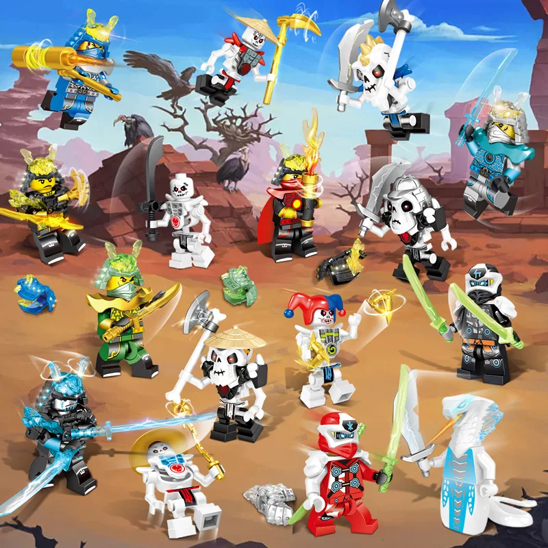 32PCS/Set Ninjagoed Mini Toy Doll Figure Attack Building Block Skeleton Basilisk Master Wu Toys For Children Gift
32PCS/Set Ninjagoed Mini Toy Doll Figure Attack Building Block Skeleton Basilisk Master Wu Toys For Children Gift