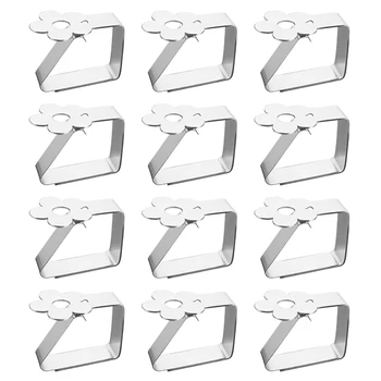 12 Pcs Thickened Stainless Steel Tablecloth Holders Kitchen Tablecloth Clips Non-Slip Table Clips, Flowers
12 Pcs Thickened Stainless Steel Tablecloth Holders Kitchen Tablecloth Clips Non-Slip Table Clips, Flowers