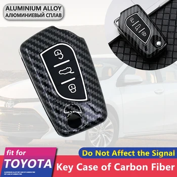 Metal Carbon Fiber Car Key Cover Case Shell Foldable 3 Buttons for Toyota Corolla E170 Camry 50 Mark X Keychain Ring Accessories
Metal Carbon Fiber Car Key Cover Case Shell Foldable 3 Buttons for Toyota Corolla E170 Camry 50 Mark X Keychain Ring Accessories