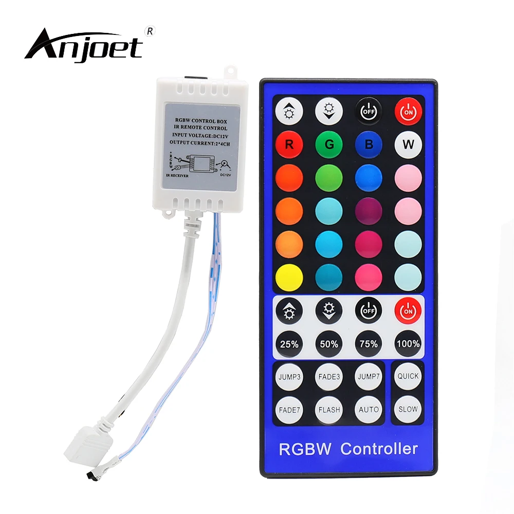 RGBW lamp with light bar led controller 40 key infrared IR remote control color low voltage 12V dimmer
RGBW lamp with light bar led controller 40 key infrared IR remote control color low voltage 12V dimmer