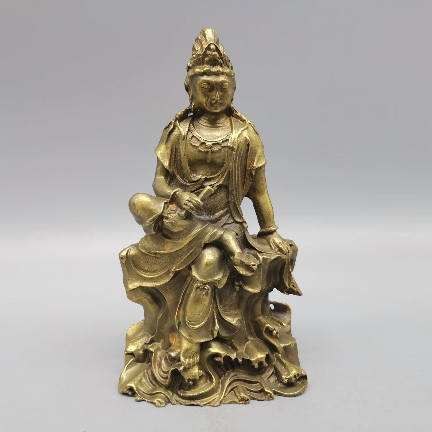 

Tibet Buddhsim Brass Copper GuanYin Kwan-yin Bodhisattva Statue