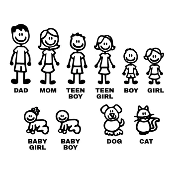 2 pcs Figure Family Decals Die Cut Vinyl Sticker Fam Bumper Car Window Slaps Family Fun Dog Cat Baby Children 
2 pcs Figure Family Decals Die Cut Vinyl Sticker Fam Bumper Car Window Slaps Family Fun Dog Cat Baby Children