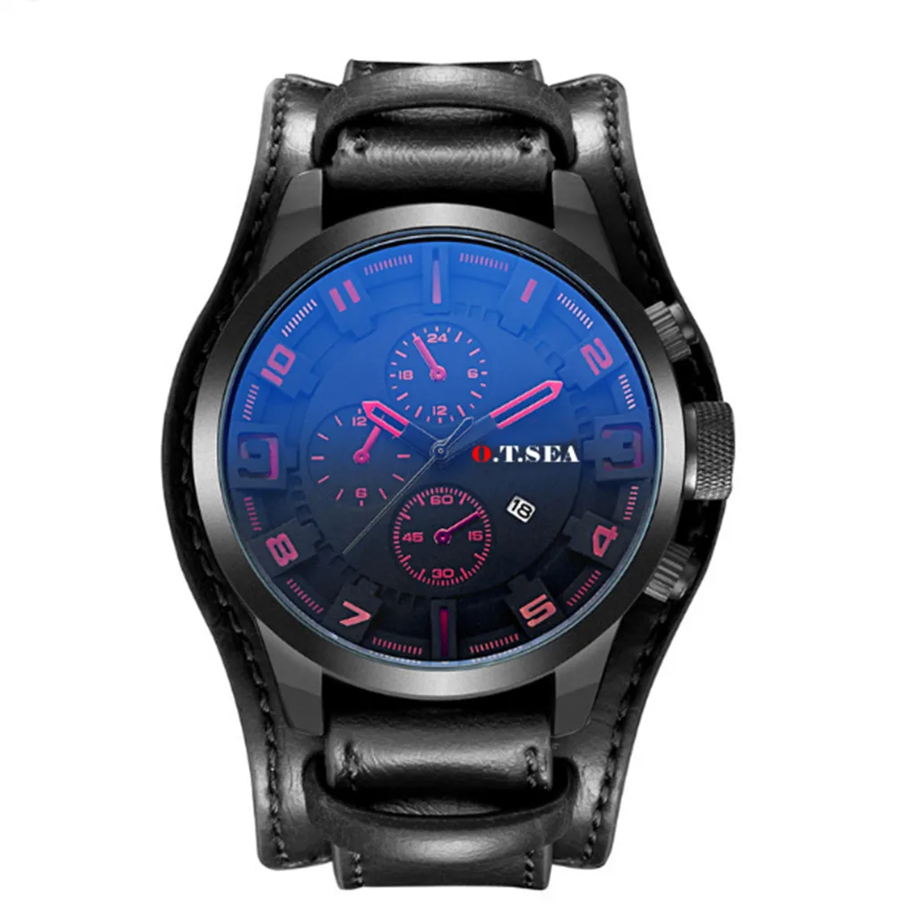 Fashion Men's Three Eyes Calendar Leather Strap Quartz Watch calendar business watch
Fashion Men's Three Eyes Calendar Leather Strap Quartz Watch calendar business watch