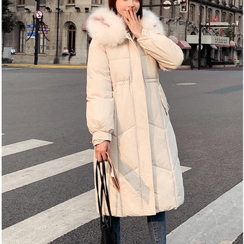 Heydress 2019 Winter hooded women casual down coat ladies fur collar zippers long down coat female warm soild down jacket
Heydress 2019 Winter hooded women casual down coat ladies fur collar zippers long down coat female warm soild down jacket