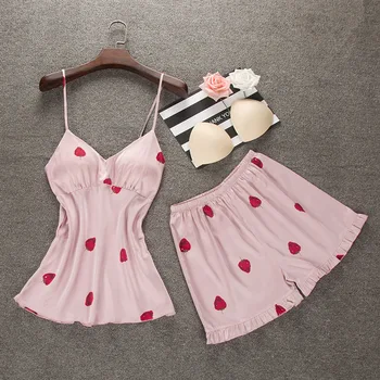 2PCS Pajamas Set Lady Intimate Lingerie Sleepwear Casual Strap Top&Shorts Nightwear Satin Nightgown Silky Kimono Robe Gown
2PCS Pajamas Set Lady Intimate Lingerie Sleepwear Casual Strap Top&Shorts Nightwear Satin Nightgown Silky Kimono Robe Gown