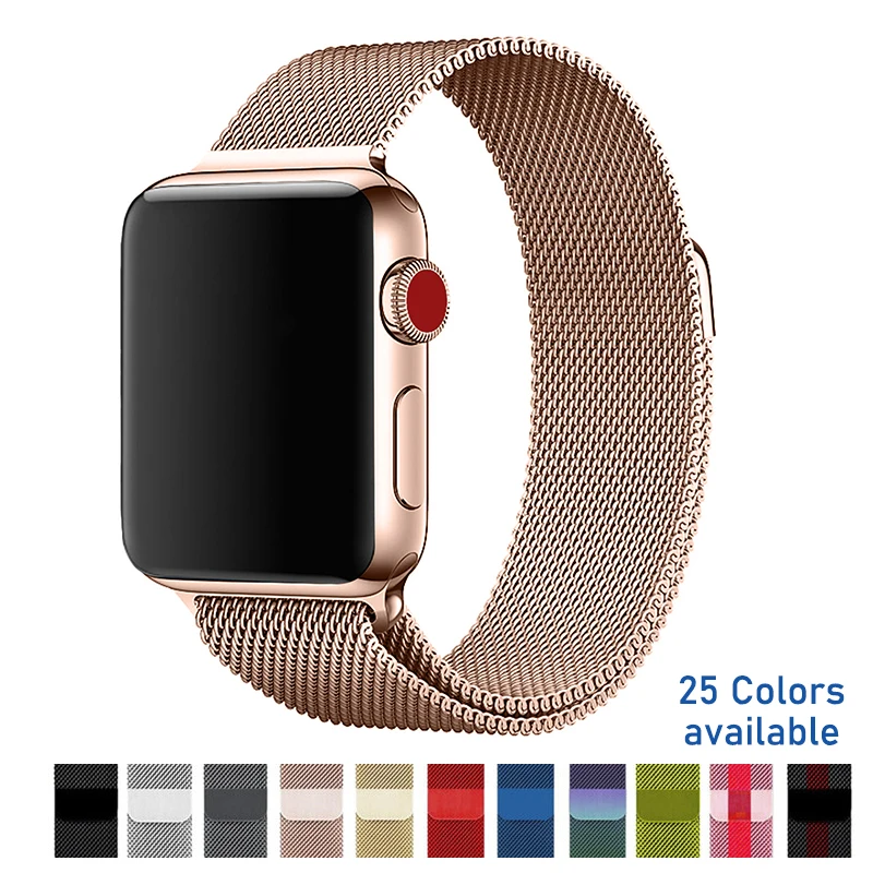 

Milanese Loop Bracelet Stainless Steel Band For Apple Watch series 4 40mm 44mm Bracelet Strap for iWatch Series 1/2/3 42mm 38mm