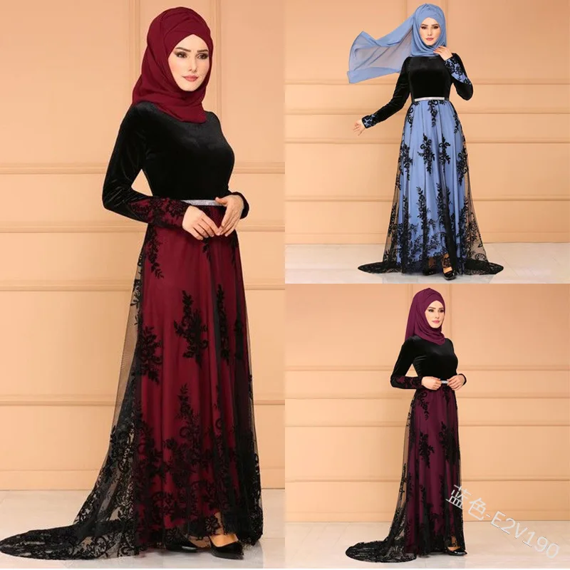 dress dinner muslimah plus size
