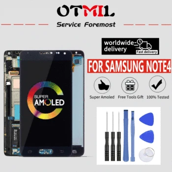 OTMIL Burn Shadow 5.7" LCD For Samsung Galaxy Note 4 Note4 LCD Display Touch Screen Digitizer Assembly Replacement N910T N910A
OTMIL Burn Shadow 5.7" LCD For Samsung Galaxy Note 4 Note4 LCD Display Touch Screen Digitizer Assembly Replacement N910T N910A