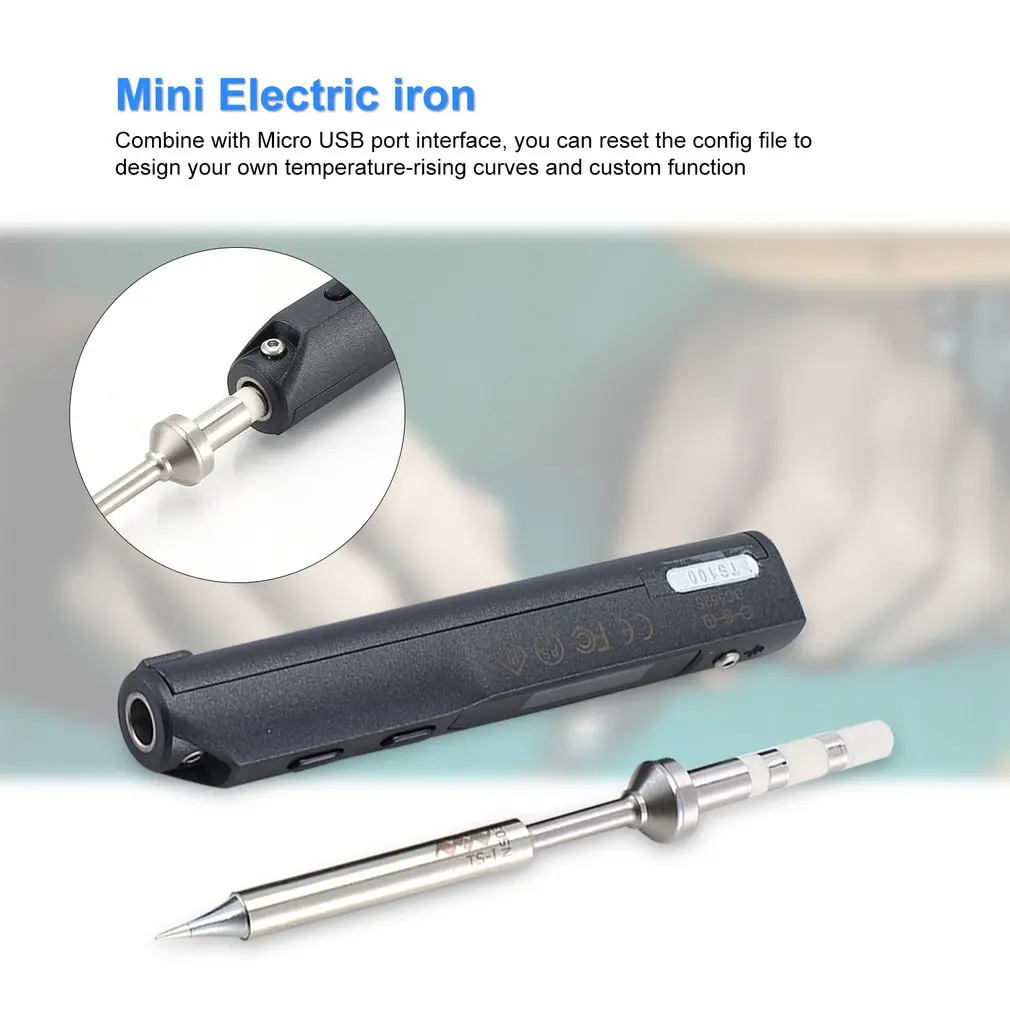 Ts100-I Portable Mini Programmable Digital Lcd Display Electric Soldering Iron Soldering Stainless Steel Iron Tip
Ts100-I Portable Mini Programmable Digital Lcd Display Electric Soldering Iron Soldering Stainless Steel Iron Tip