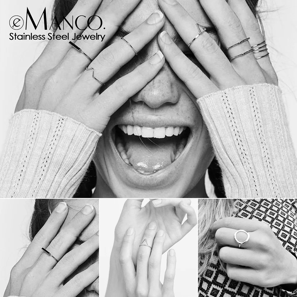 eManco 316L Stainless Steel Rings for women luxury Gold Color Rings Simple Midi Rings women Fashion Jewelry
eManco 316L Stainless Steel Rings for women luxury Gold Color Rings Simple Midi Rings women Fashion Jewelry