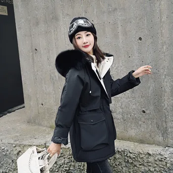 Winter Warm Thick Down Jacket Large Natural Fox Fur Hooded Coats Parka Female Solid Jackets Outwear Women White Duck Parkas
Winter Warm Thick Down Jacket Large Natural Fox Fur Hooded Coats Parka Female Solid Jackets Outwear Women White Duck Parkas