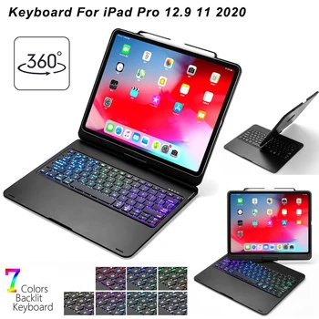 Keyboard For iPad Pro 12.9 11 2020 Bluetooth Keyboard 360° Rotation 7 ColorsBacklit Tablet Keyboard with Case and Pencil Holder
Keyboard For iPad Pro 12.9 11 2020 Bluetooth Keyboard 360° Rotation 7 ColorsBacklit Tablet Keyboard with Case and Pencil Holder