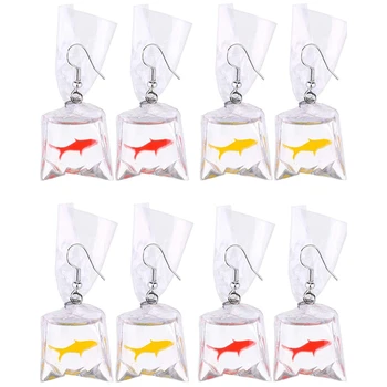 4 Pairs Of Resin Goldfish Earrings Fish Water Bag Earrings For Women And Girls
4 Pairs Of Resin Goldfish Earrings Fish Water Bag Earrings For Women And Girls