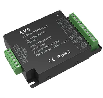 5CH*5A 12-24VDC CV Power Repeater EV5 LED Single Color Dual White RGB RGBW RGB+CCT LED Strip Led Power Amplifier EV5
5CH*5A 12-24VDC CV Power Repeater EV5 LED Single Color Dual White RGB RGBW RGB+CCT LED Strip Led Power Amplifier EV5