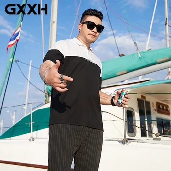 2020 Summer Large Size Contrast T Shirt Trendy Plus Size Loose Fit Tops Casual Patchwork Turn-down Collar Tees
2020 Summer Large Size Contrast T Shirt Trendy Plus Size Loose Fit Tops Casual Patchwork Turn-down Collar Tees