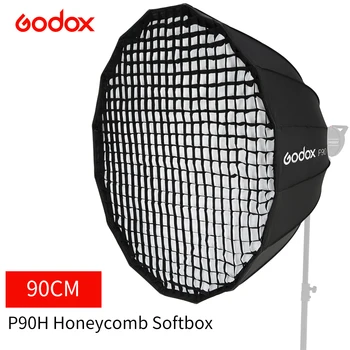 

Godox P120L P120H P90L P90H Portable 90CM 120CM Deep Parabolic Honeycomb Grid Softbox Bowens Mount Studio Flash Reflector