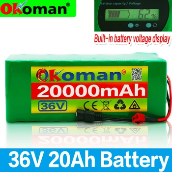 36V battery 10S4P 20Ah battery pack 500W high power battery 42V 20000mAh Ebike electric bicycle BMS with Capacity Indicator
36V battery 10S4P 20Ah battery pack 500W high power battery 42V 20000mAh Ebike electric bicycle BMS with Capacity Indicator